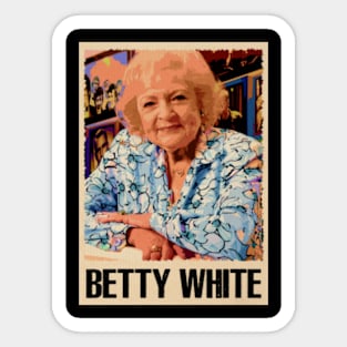 The Many Faces of Betty Iconic Roles and Smiles Tee Sticker